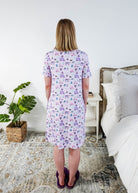 Georgia Rylan Bamboo V-Neck Nightshirt with Pockets | Happy Campers back profile