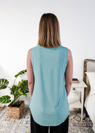 Georgia Rylan Essential Bamboo Tank | Sage Blue