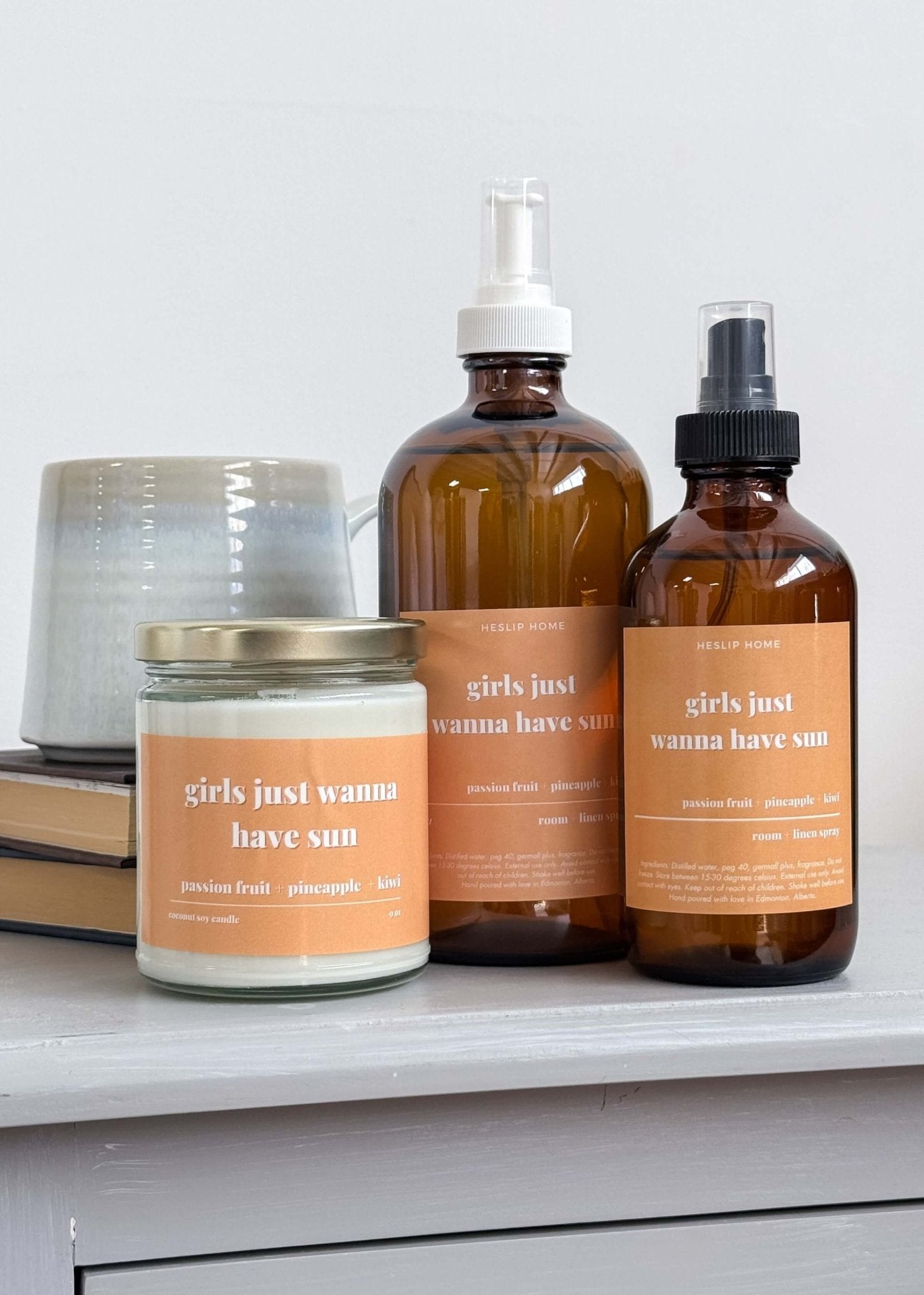 Girls Just Wanna Have Sun 8oz Room & Linen Spray | Passionfruit, Pineapple and Kiwi - Heslip Home - Cloud Nine Pajamas