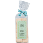 Handcrafted Gourmet Marshmallows in a clear bag, featuring a Peach Marshmallow and a decorative ribbon.