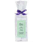 Handcrafted Gourmet Marshmallows in violet flavor, packaged in a clear bag with a purple ribbon.
