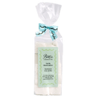 Handcrafted Gourmet Marshmallows in a clear bag tied with a blue ribbon, featuring vanilla flavor.