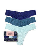 Hanky Panky 3 - Pack Signature Lace Low Rise Thong Gift Box – One Size Fits Most - HANKY PANKY - Cloud Nine Pajamas