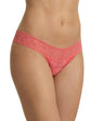 Hanky Panky Low Rise Thong in vibrant coral lace, showcasing a modern cut and signature comfort.