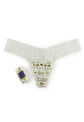 Gift Wrap Print White Gold Low Rise Hanky Panky Lace Trim