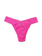 Hanky Panky Original Rise Thong – Signature Lace in vibrant pink color, showcasing its lace design and stylish fit.