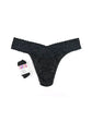 Hanky Panky Original Rise Thong – Signature Lace in black with matching package, showcasing elegant lace design.