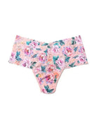 Hanky Panky Retro Thong featuring floral lace design and high-waisted silhouette, perfect for comfort and style.