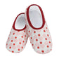 Snoozies Skinnies Lightweight Slipper Socks in Hearts and Wine Print - Non-skid Soles