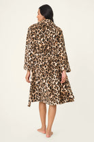 Holiday Dreams Leopard Print Fleece Robe for Women by PJ Salvage