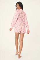 Women's Boyfriend Boxer Waffle Shorts Set pinky howdy western PJ Salvage