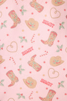 Women's Boyfriend Boxer Waffle Shorts Set pinky howdy western PJ Salvage