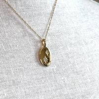 Oval Stone Necklace | GOLD