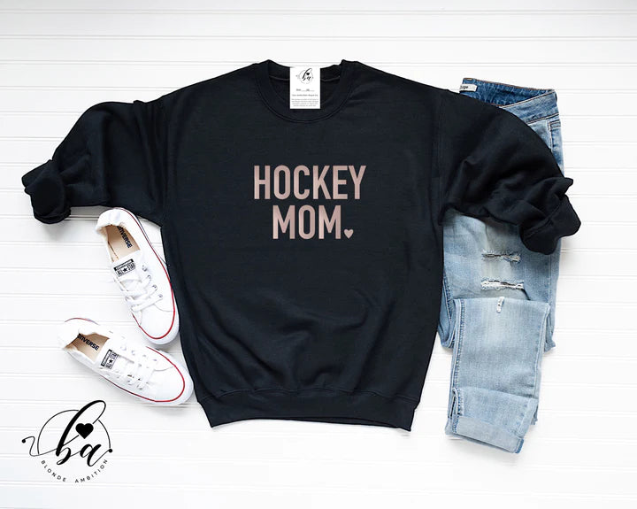 Hockey Mom Cozy Crew Neck Sweater – Cloud Nine Pajamas