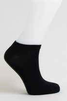 Ladies Bamboo Ankle Socks shown in black, soft and moisture-wicking, ideal for active lifestyles.