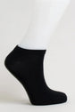 Ladies Bamboo Ankle Socks shown in black, soft and moisture-wicking, ideal for active lifestyles.