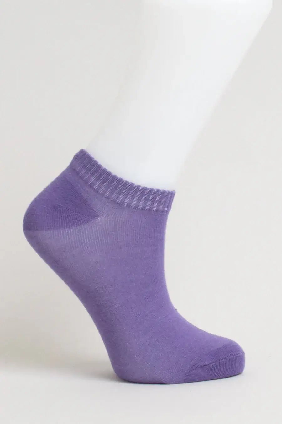 Ladies Bamboo Ankle Socks in purple, offering softness and moisture-wicking properties for active lifestyles.