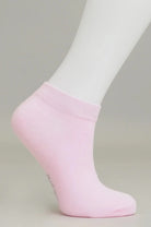 Ladies Bamboo Ankle Socks in soft pink, showcasing a comfortable fit for active lifestyles.
