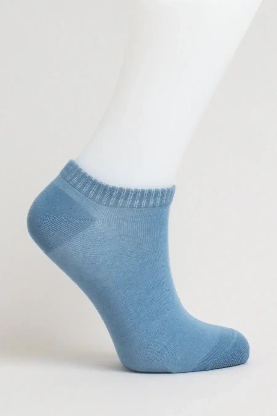 Ladies Bamboo Ankle Socks - Soft blue ankle socks designed for comfort and moisture-wicking to keep feet dry.