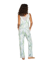 Latte Love - Lace Tank & Pant Set | Multiple Prints model from back wearing a floral print lounge set.