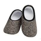 Snoozies Skinnies Lightweight Slipper Socks in Leopard Print - Non-skid Soles