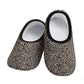 Snoozies Skinnies Lightweight Slipper Socks in Leopard Print - Non-skid Soles