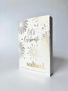 Salted Let's Celebrate 6-piece sea salt caramel gift box ivory gold foil — Cloud Nine Pajamas Edmonton