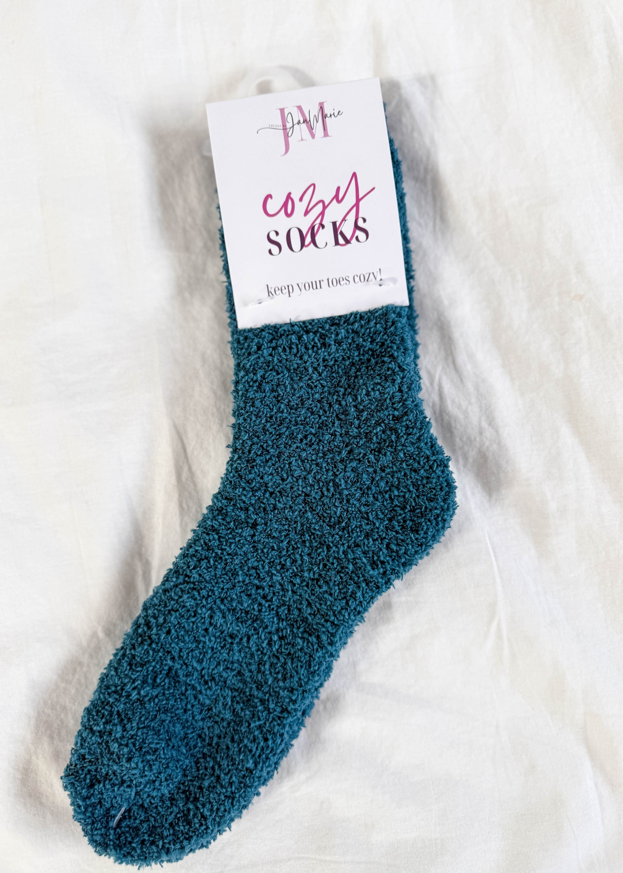 Lounge By Jan Marie Cozy Cabin Socks in polyester, peacock blue