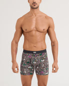 SAXX Vibe Xtra Soft Comfort Boxer Brief Lovely Bones print front on model — Cloud Nine Pajamas Edmonton