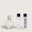 Maison Berger Paris Fragrance Lamp Starter Kit - Round Glass with two fragrance refills.