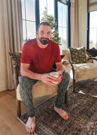 bamboo unisex tee shirt in bright red for men women adults and teens, super soft sweat wicking bamboo. 