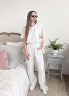 Modal Short Sleeve Jumpsuit | Grey