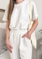 Modal Short Sleeve Jumpsuit | Grey