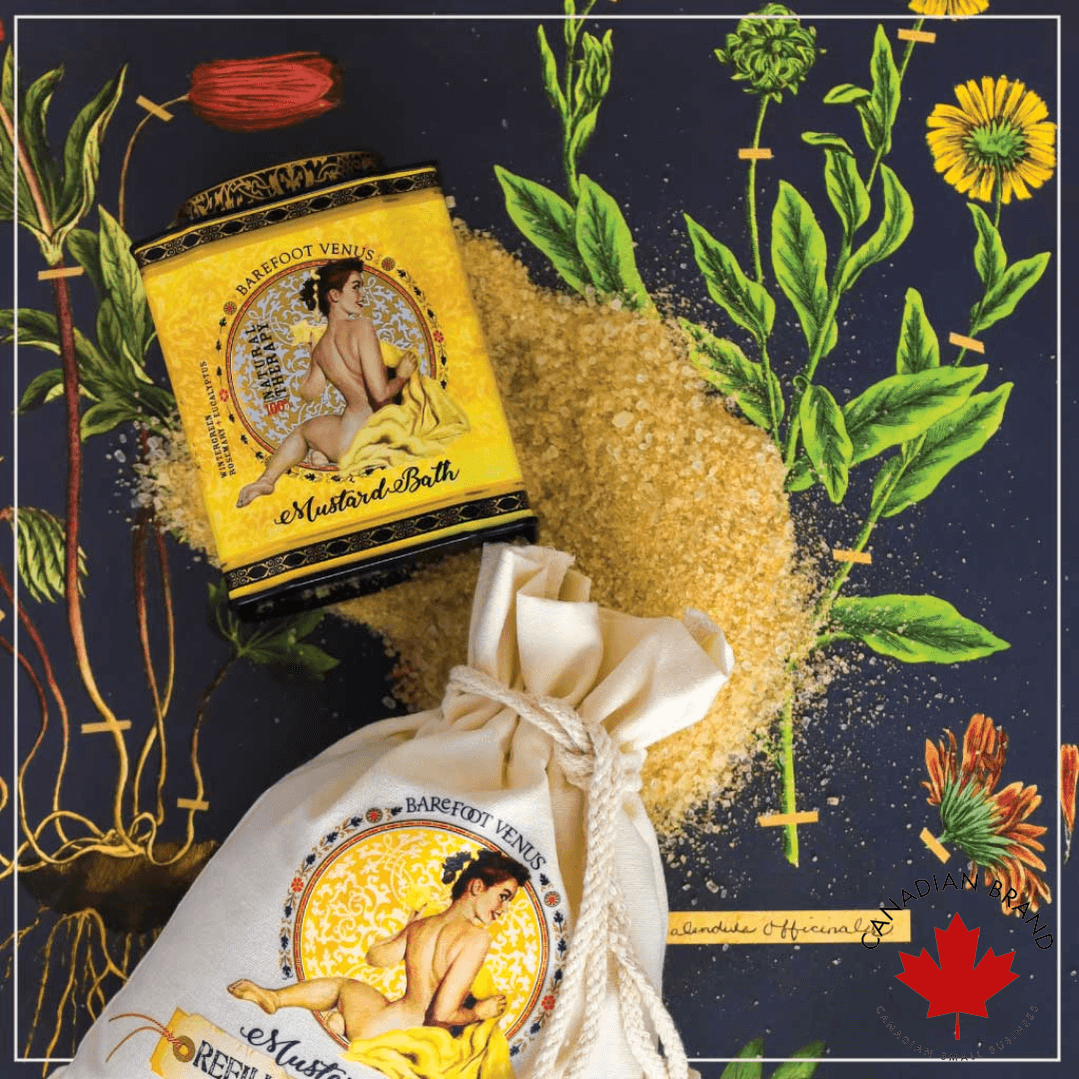 Barefoot Venus Mustard Bath 480G Tin + 1KG Refill Detoxifying Set