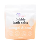 Oatmeal & Honey Bubbly Bath Salts Mini Bag 120g with soothing bubble effects and mineral benefits.