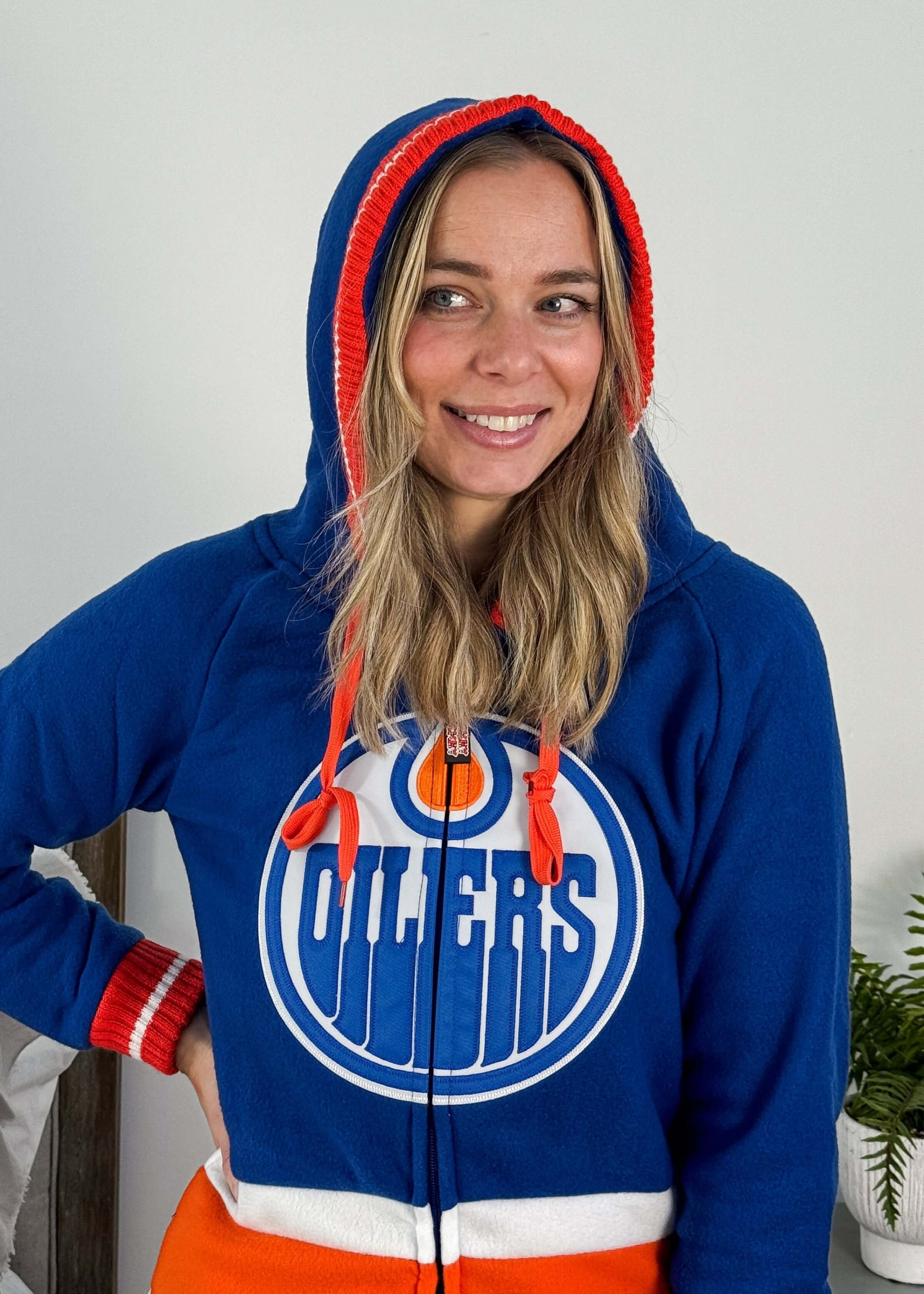 Edmonton Oilers Unisex Hockey Onesie Fleece | Hockey Sockey