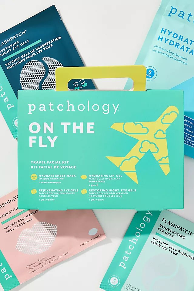 Patchology On the Fly travel facial skincare kit carry on
