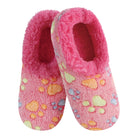 Snoozies Plush COZY Slipper Socks paw lovers pink
