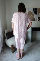 Pink Cherries Tee & Capri Cooling Bamboo Pajama Set | Georgia Rylan - Georgia Rylan - Cloud Nine Pajamas
