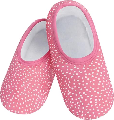 SNOOZIES Skinnies Lightweight Slipper Socks pink dots
