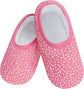 Snoozies Skinnies Lightweight Slipper Socks in Pink Dots Print - Non-skid Soles