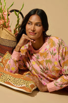 PJ Salvage In The Jungle leopard safari print long sleeve top and pant set in peachy jersey — Cloud Nine Pajamas Edmonton