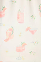 Paloma Mama Ivory Print PJ Salvage 2026 Collection - White Background with Pink Cocktail print