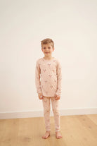 kids reindeer print pj jogger set by bambi and birdie