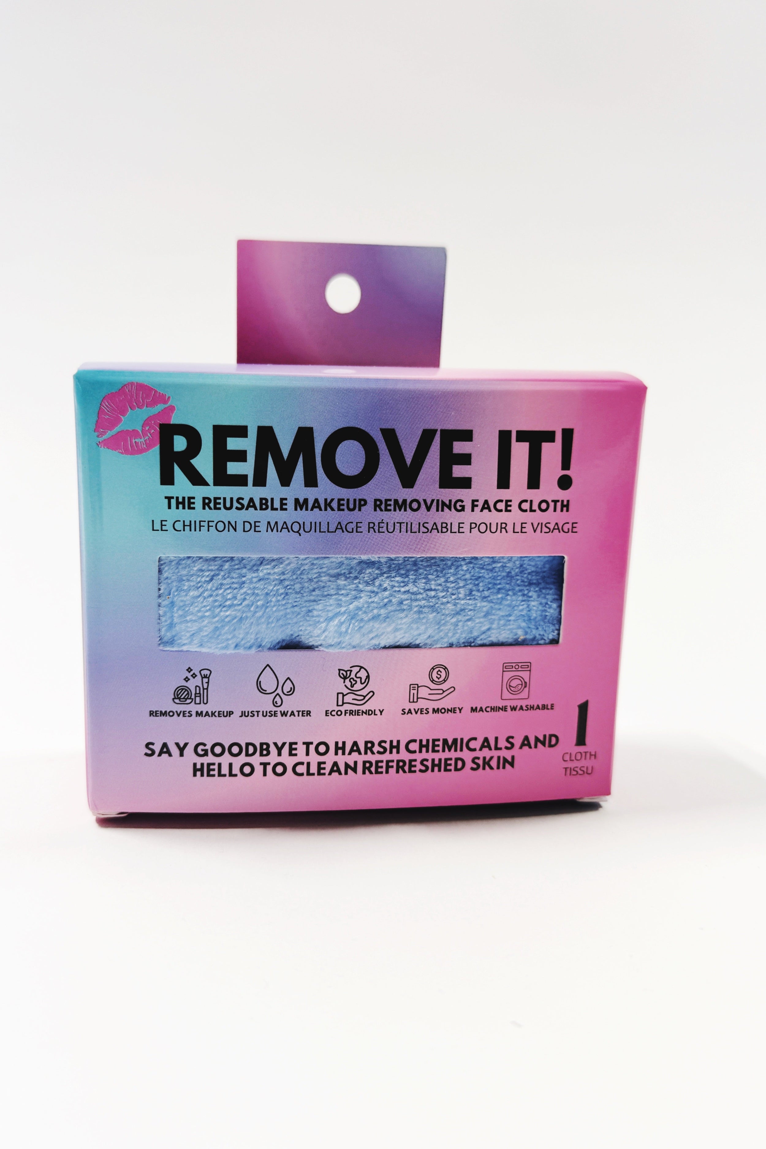 Aqua Blue Remove it Makeup Erasing Cloth - reusable, removes waterproof makeup, just add water!