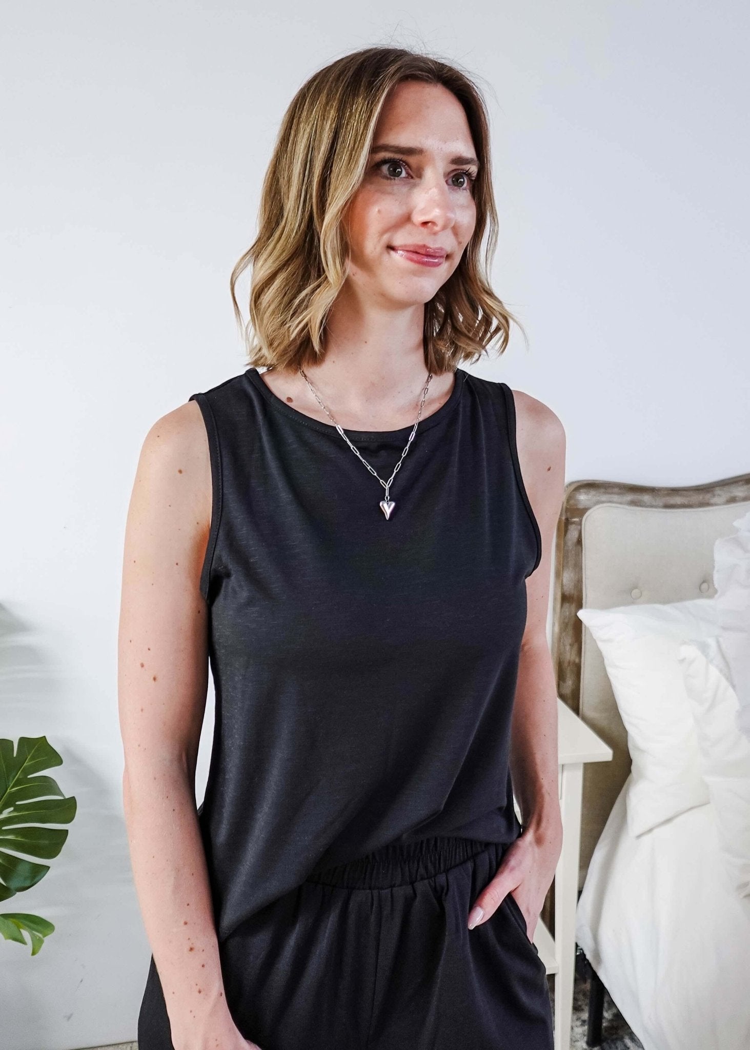 Resort Tank & Straight - Leg Pant Set - Scarlett Ellie - Cloud Nine Pajamas