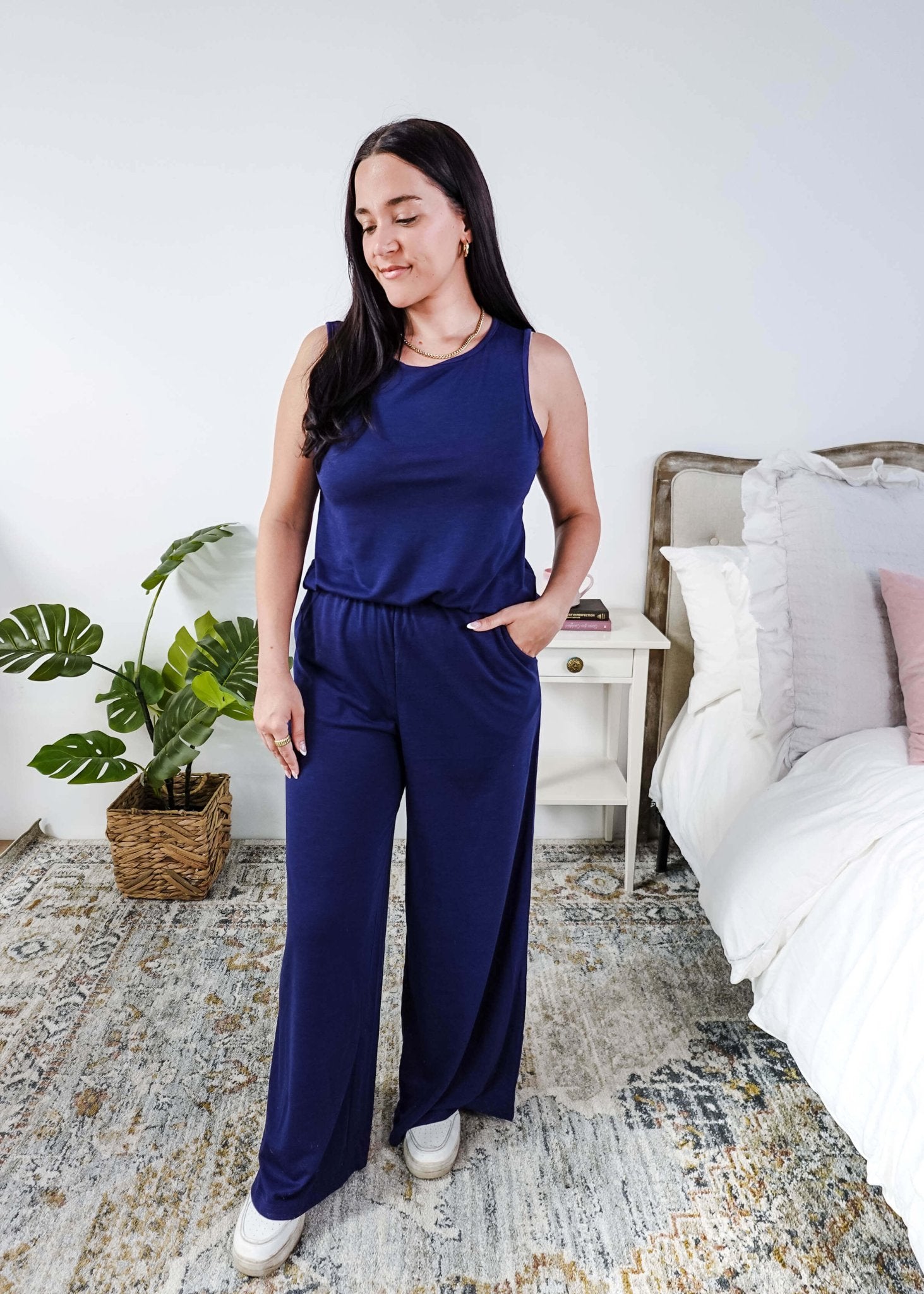 Resort Tank & Straight - Leg Pant Set - Scarlett Ellie - Cloud Nine Pajamas