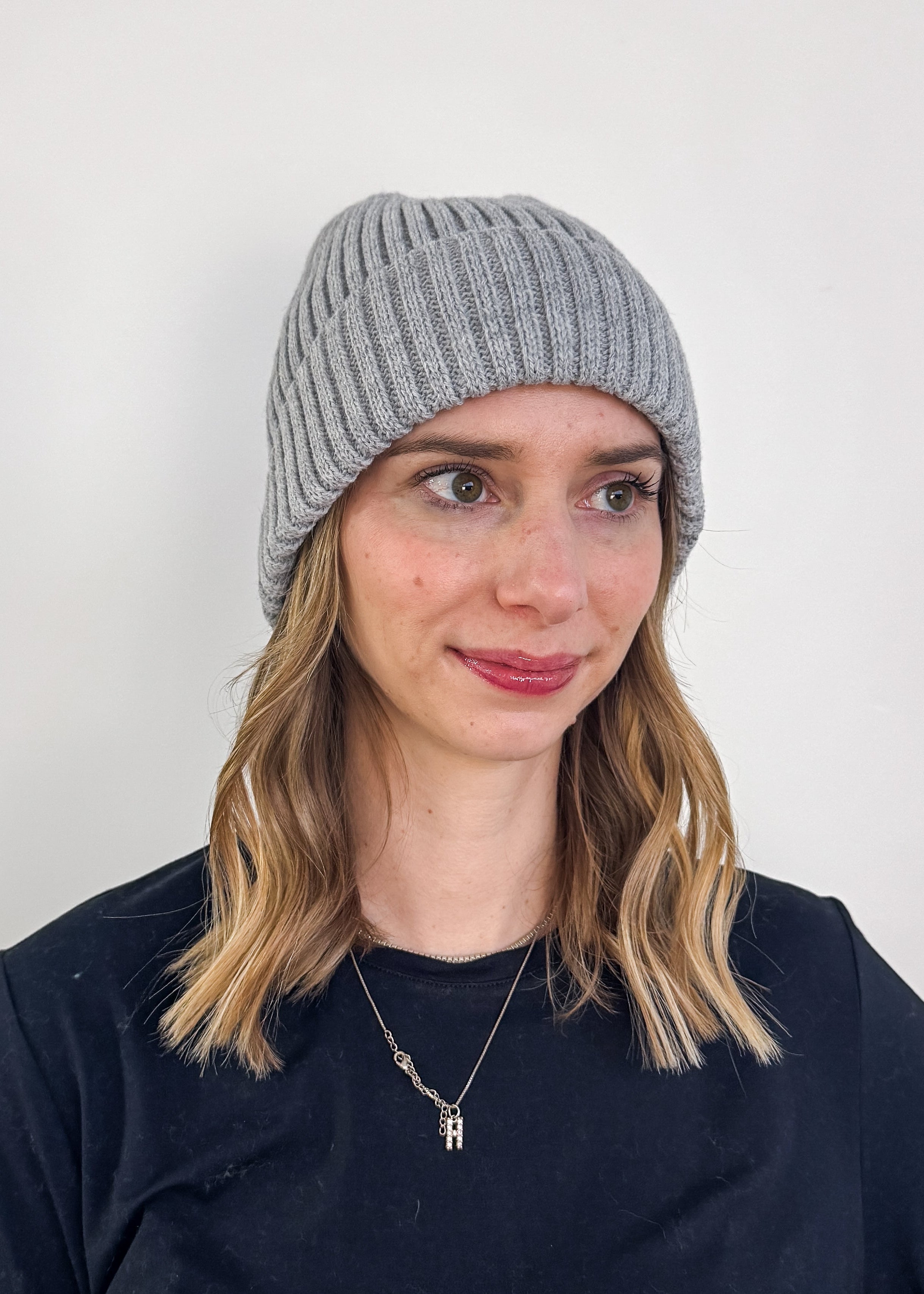 grey unisex ribbed knit winter toque beanie hat by Gertex