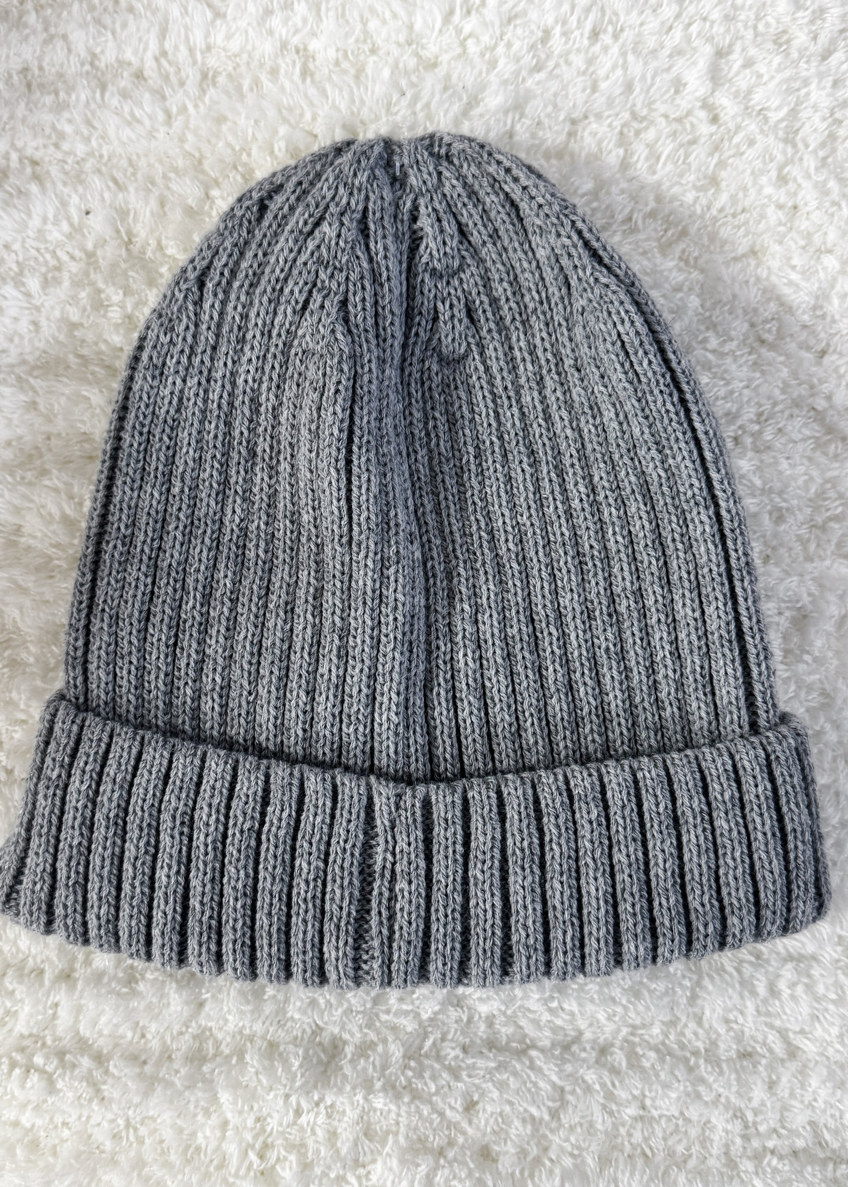 grey unisex ribbed knit winter toque beanie hat by Gertex