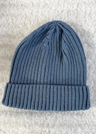 blue unisex ribbed knit winter toque beanie hat by Gertex